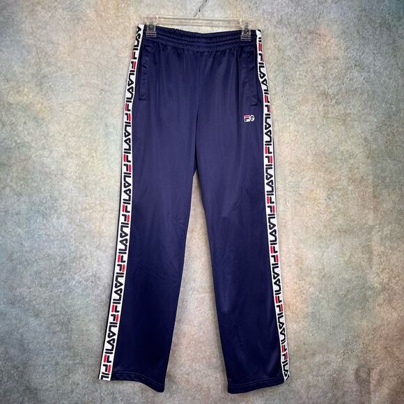 Fila Pierre Cardin Track Pants Womens Sz S Navy Blue Urban Outfitters Logo - Picture 1 of 8